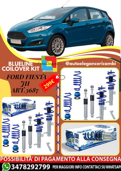 🎀Art.3687 Kit assetto sportivo a ghiera Blueline adatto per Ford Fiesta JH🎀