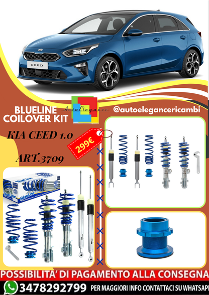 🎀Art.3709 Kit coilover sportivo BlueLine adatto per Kia Ceed 1.0 🎀