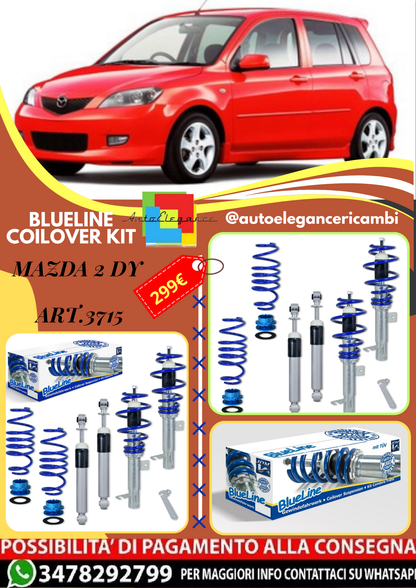 🎀Art.3715 Kit coilover sportivo Blueline adatto per Mazda 2 DY 🎀