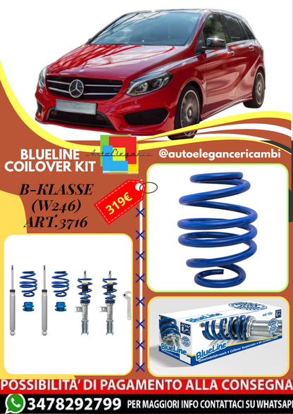 🎀Art.3716 Kit coilover sportivo BlueLine adatto per B-Klasse (W246)🎀
