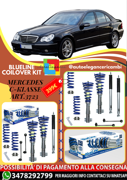 🎀Art.3723 Kit coilover  con collegamenti di caduta adatto per C- Klasse W203🎀