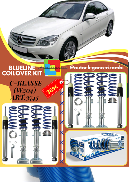 🎀Art.3745 Kit coilover sportivo  BlueLine adatto per Mercedes C-Klasse W204🎀