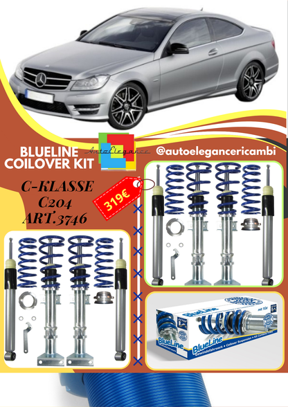 🎀Art.3746 Kit coilover sportivo BlueLine adatto per Mercedes C-Klasse C204🎀