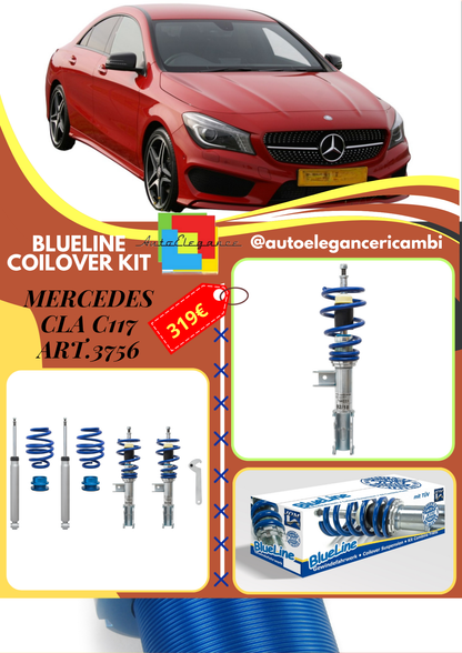 🎀Art.3756 Kit assetto sportivo a ghiera BlueLine adatto per Mercedes CLA C117🎀
