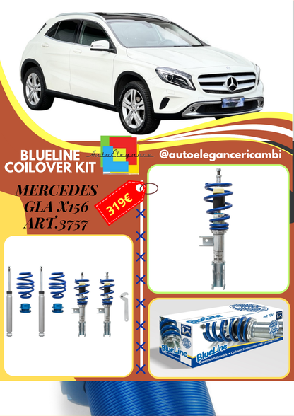 🎀Art.3757 Kit assetto sportivo a ghiera BlueLine adatto per Mercedes GLA X156🎀