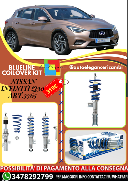🎀Art.3765 BlueLine Kit coilover sportivo adatto per Nissan Infiniti Q30 🎀