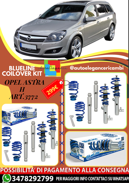 🎀Art.3772 Kit ghiera sportivo a ghiera BlueLine adatto per Opel Astra H 🎀