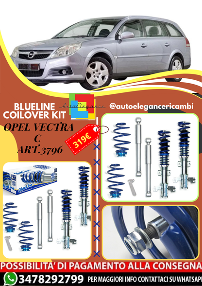 🎀Art.3796 Kit assetto sportivo  a ghiera Blueline adatto per Opel Vectra C 🎀