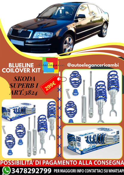 🎀Art.3824 Kit assetto a ghiera BlueLine adatto per Skoda Superb I (3U)🎀