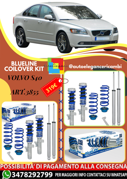 🎀Art.3855 Kit assetto sportivo a ghiera BlueLine adatto per Volvo S40🎀