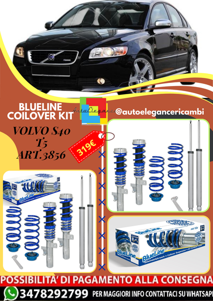 🎀Art.3856 Kit assetto sportivo a ghiera BlueLine adatto per Volvo S40 T5🎀