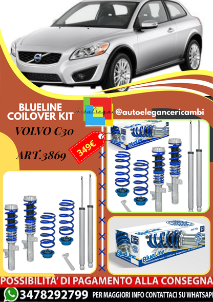 🎀Art.3869 Kit assetto sportivo ghierino BlueLine adatto per Volvo C30 🎀