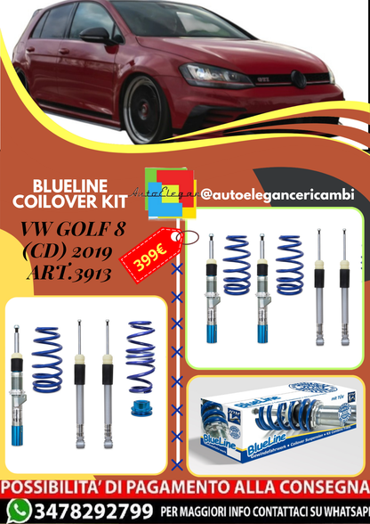 🎀Art.3913 Kit coilover sportivo BlueLine adatto per VW Golf 8 (CD) 2019🎀