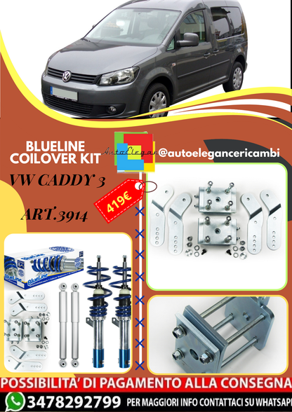 🎀Art.3914 Kit assetto a ghiera BlueLine adatto per VW Caddy 3 (2KA/2KB)🎀