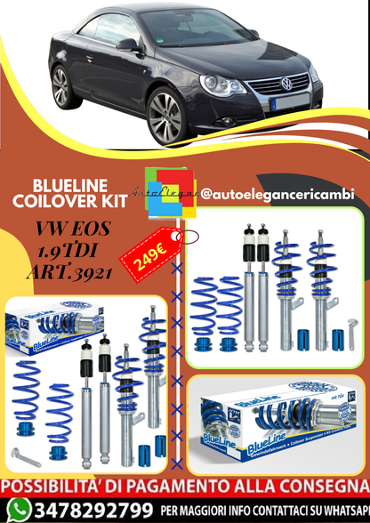 🎀Art.3921 Kit coilover sportivo BlueLine adatto per VW Eos 1.9TDi🎀