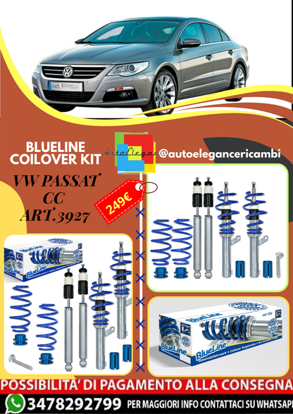 🎀Art.3927 Kit assetto sportivo a ghiera BlueLine adatto per VW Passat CC🎀