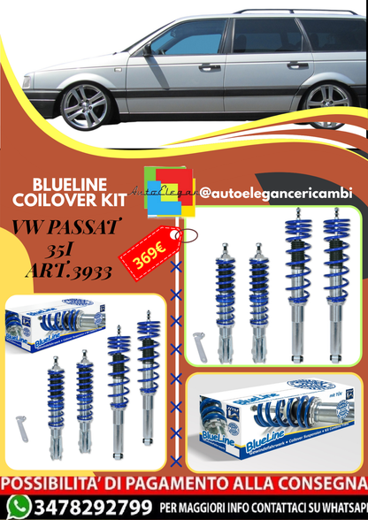 🎀Art.3933 Kit coilover sportivo BlueLine adatto per VW Passat 35i Limousine 🎀