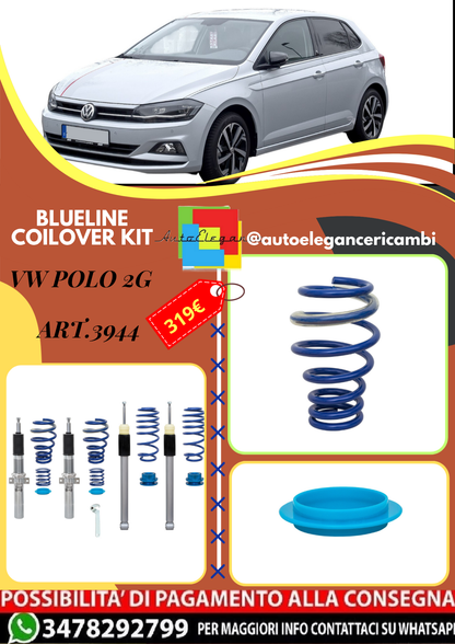 🎀Art.3944 BlueLine Kit coilover sportivo adatto per VW Polo 2G Typ AW 1.0🎀