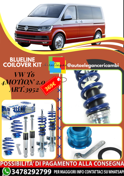 🎀Art.3952 Kit coilover sportivo BlueLine adatto per VW T6 4Motion 2.0🎀