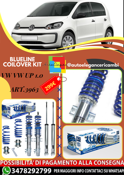 🎀Art.3963 Kit assetto a ghiera BlueLine adatto per VW Up 1.0, anno 2011🎀
