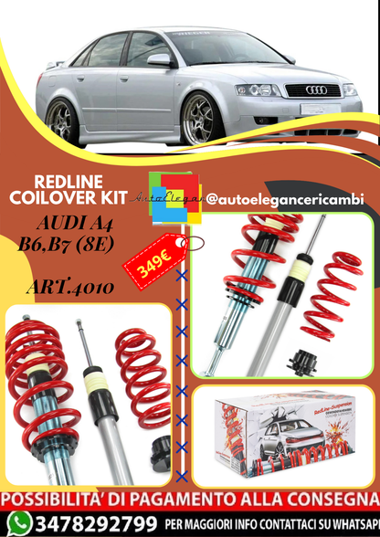 🎀Art.4010 Redline Kit Coilvoer sportivo adatto per Audi A4 B6,B7 (8e) Avant 🎀