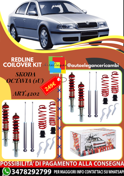 🎀Art.4202 Kit assetto sportivo Redline adatto per Skoda Octavia (1U) 🎀