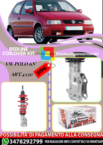 🎀Art.4230 Redline assetto sportivo adatto per VW Polo 6N e 6N2 (Facelift)🎀