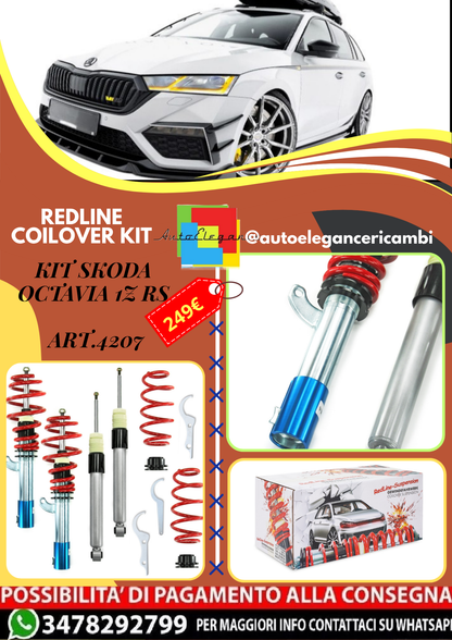 🎀Art.4207 RedLine assetto sportivo Kit Skoda Octavia 1Z RS / vRS 🎀