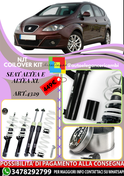 🎀Art.4329 Kit assetto sportivo NJT eXtrem adatto per Seat Altea e Altea XL 🎀