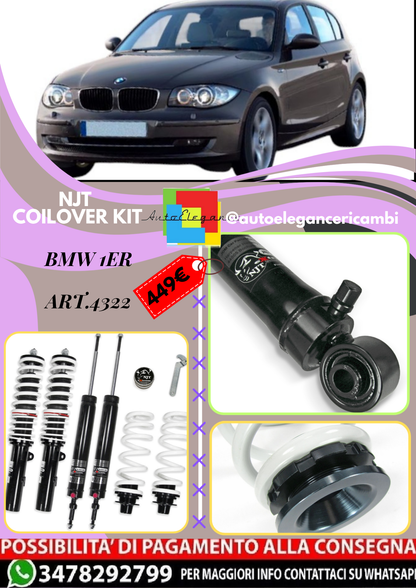 🎀Art.4322 Kit assetto sportivo NJT eXtrem adatto per BMW 1er (E87) anno 04-07🎀