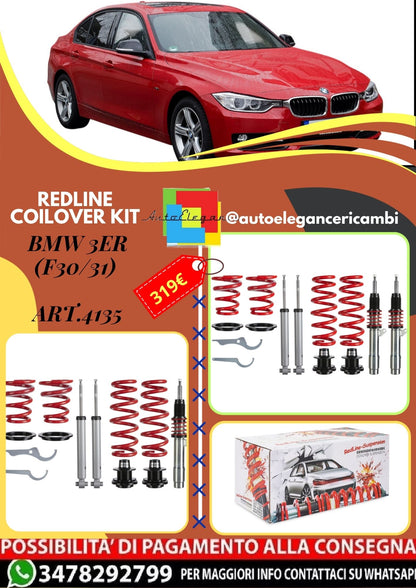 🎀Art.4135 Kit assetto sportivo a ghiera Redline adatto per BMW 3er (F30/31)🎀
