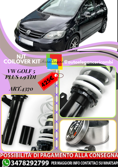🎀Art.4370 Kit assetto sportivo NJT eXtrem adatto per VW Golf 5 Plus 1.9TDi🎀