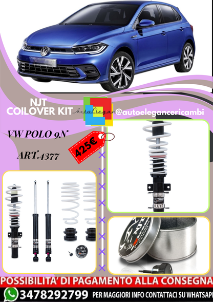 🎀Art.4377 Kit assetto sportivo NJT eXtrem adatto per VW Polo 9N, 9N2🎀