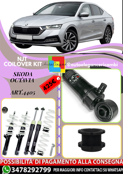 🎀Art.4405 Assetto sportivo a ghiera NJT eXtrem adatto per Skoda Octavia🎀