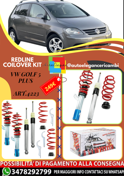 🎀Art.4223 Redline Kit assetto sportivo adatto per VW Golf 5 Plus🎀