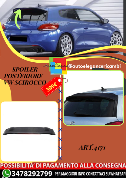 💫ART.4171 Spoiler posteriore adatto per Volkswagen Scirocco 2008-2017💫
