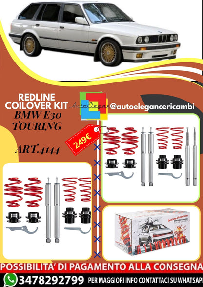 🎀Art.4144 Kit assetto sportivo a ghiera Redline adatto per BMW E30 Touring🎀