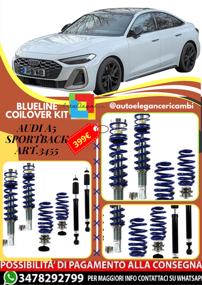 🎀Art.3455 Kit assetto sportivo a ghiera Blueline adatto per Audi A5 Sportback🎀
