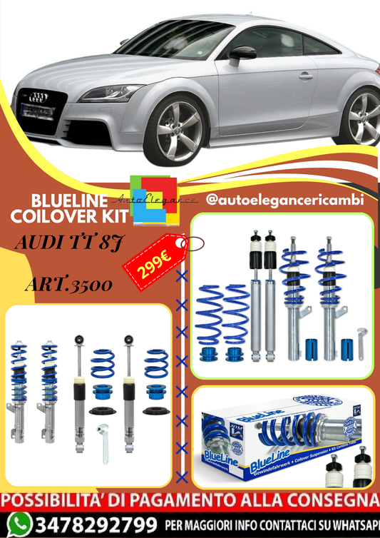 🎀Art.3500 Kit assetto sportivo a ghiera BlueLine adatto per Audi TT 8J🎀