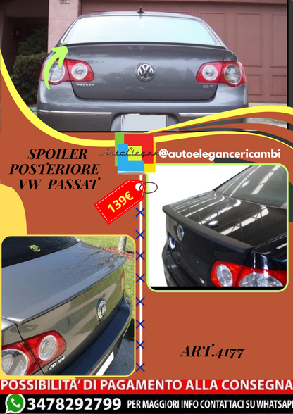 💫ART.4177 Spoiler posteriore adatto per Volkswagen Passat 2005💫
