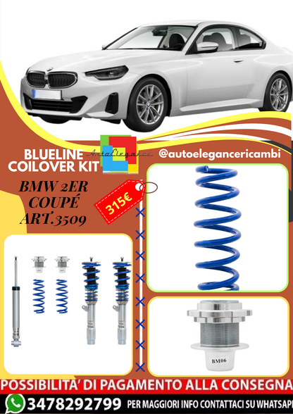 🎀Art.3509 Kit assetto sportivo a ghiera BlueLine adatto per BMW 2er Coupé 🎀