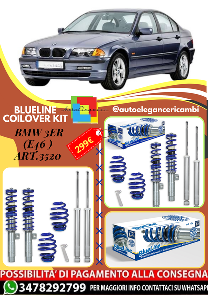 🎀Art.3520 Kit assetto sportivo a ghiera BlueLine adatto per BMW Serie 3 E46🎀