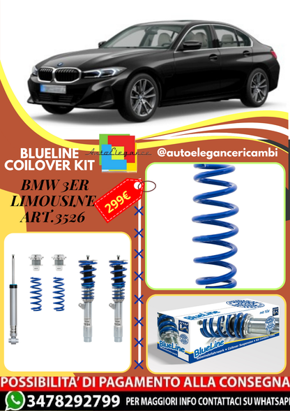 🎀Art.3526 Kit coilover sportivo BlueLine adatto per BMW 3er Limousine🎀