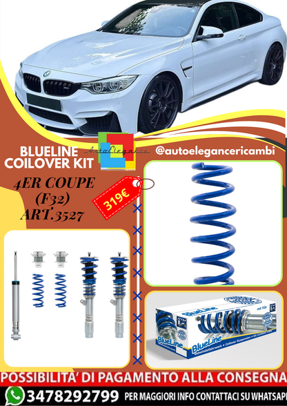 🎀Art.3527 Kit coilover sportivo BlueLine adatto per BMW 4er Coupe (F32)🎀