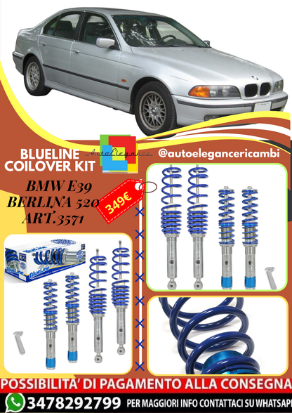 🎀Art.3571 Kit coilover sportivo BlueLine adatto per BMW E39 berlina 520i🎀