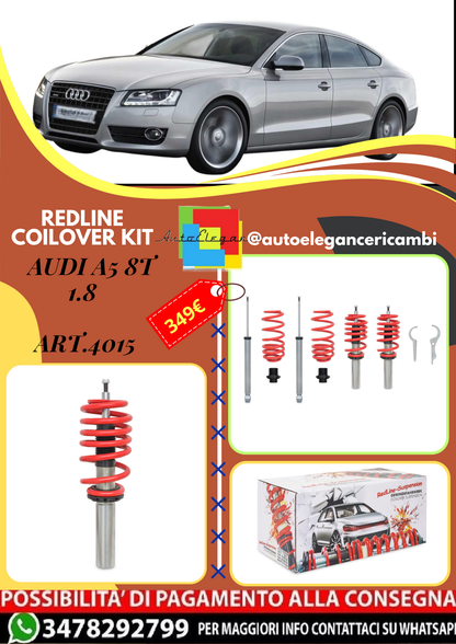 🎀Art.4015 Redline Kit coilover sportivo adatto per Audi A5 8T 1.8🎀