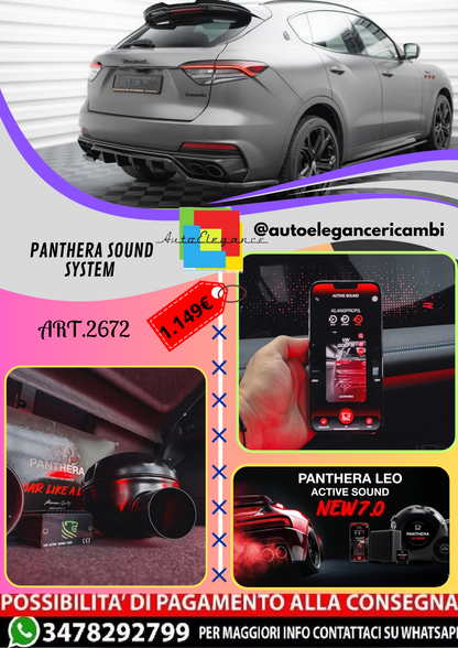 🔥ART.2672 PANTHERA SOUND SYSTEM ADATTO PER MASERATI LEVANTE TROFEO Mk1🔥