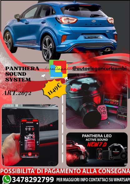 🎀ART.2672 PANTHERA SOUND SYSTEM ADATTO PER Ford Puma (2020)🎀