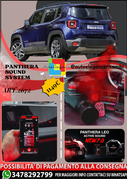 🎀ART.2672 PANTHERA SOUND SYSTEM ADATTO PER Jeep Renegade (2019)🎀
