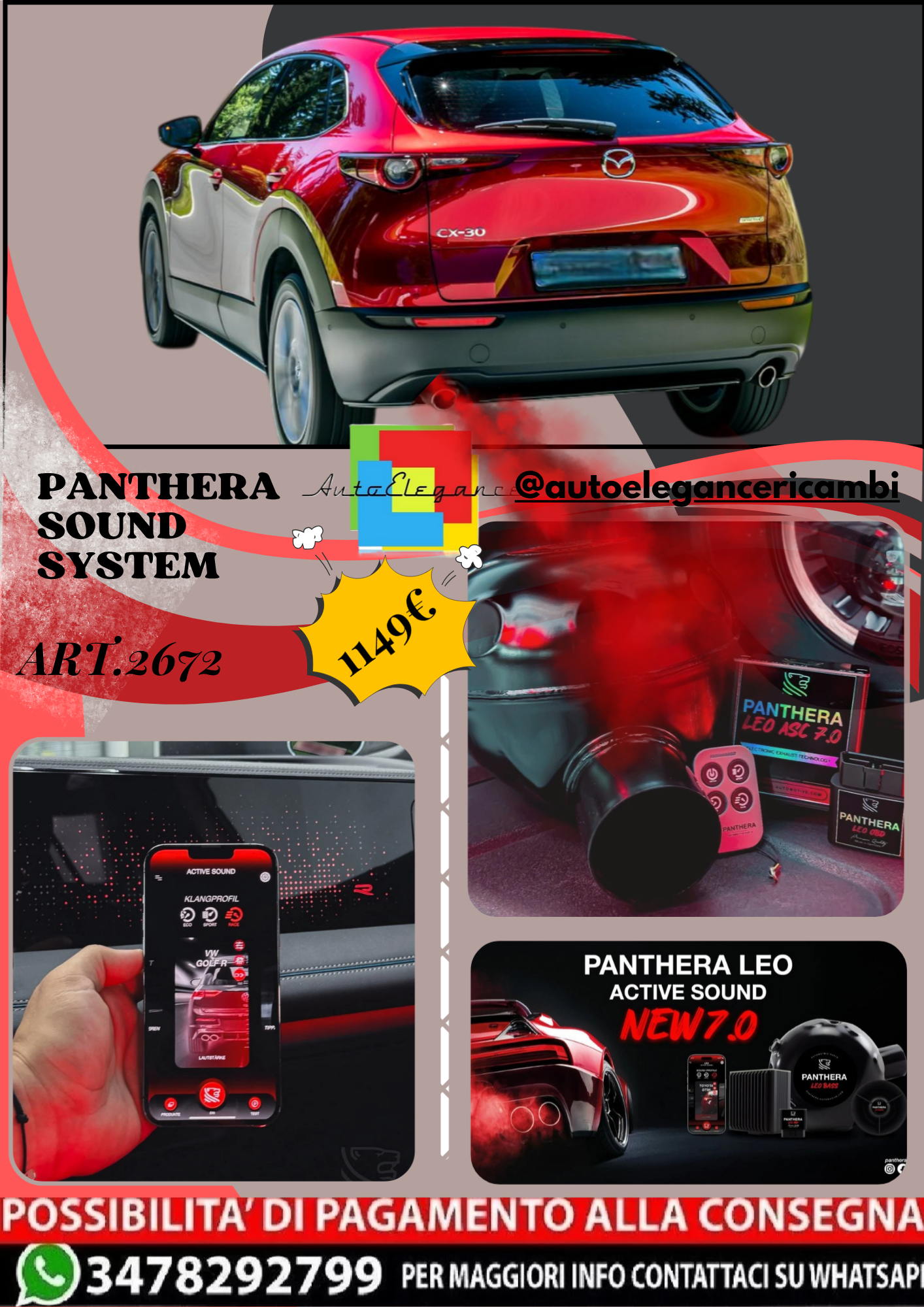 🎀ART.2672 PANTHERA SOUND SYSTEM ADATTO PER  Mazda CX-30 (2020)🎀